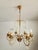 Vintage Hollywood-Regency Gold-Plated Cascade 6-Light Waterfall Chandelier with Crystal Pendants, 1960s For Sale - Image 11 of 18