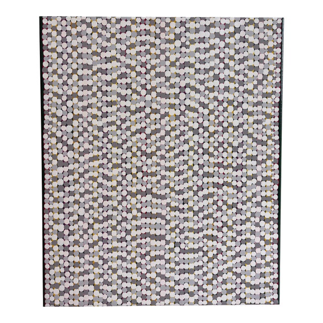 Vintage Abstract, Expressionist, Op Art, MCM Painting on Canvas, Peter C. Petersen, 2000 For Sale