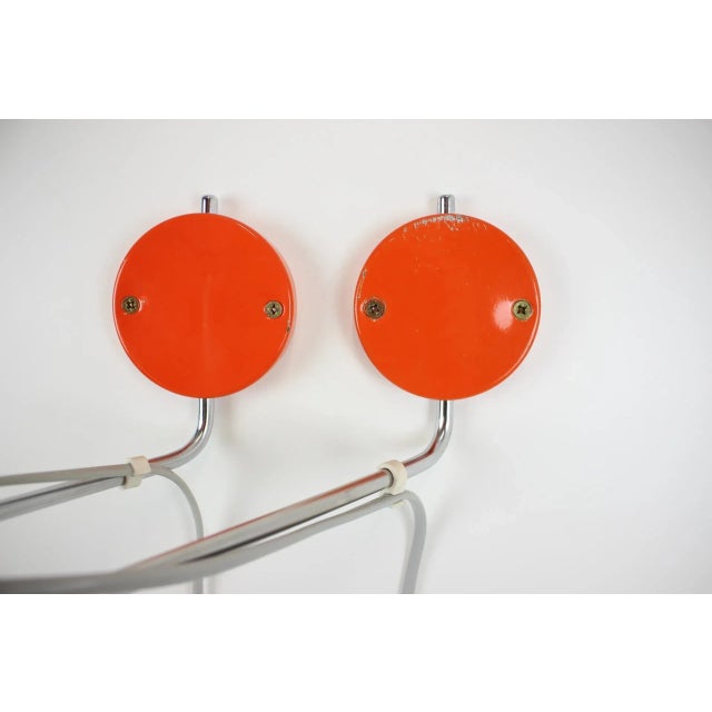 Orange Mid-Century Wall Lamps by Josef Hurka for Napako, 1970s, Set of 2 For Sale - Image 8 of 12