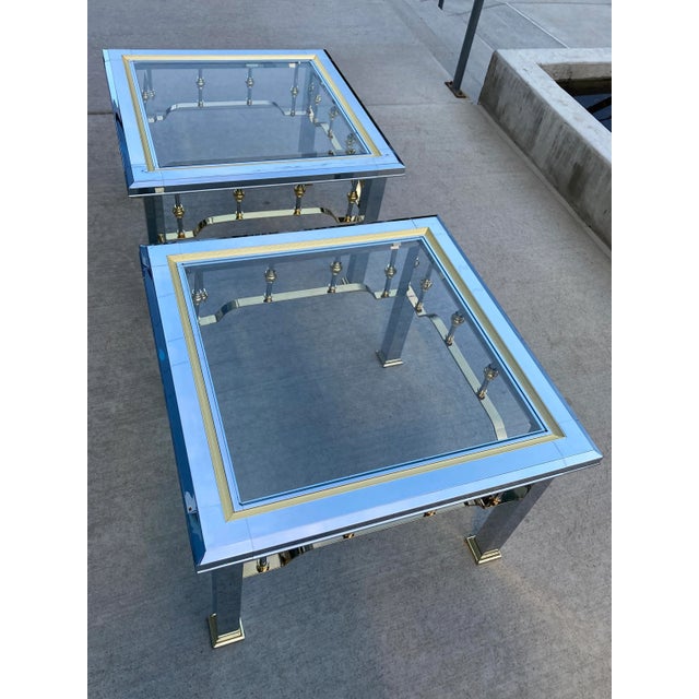 Modern Chrome & Glass End Tables in Mastercraft - A Pair For Sale In Denver - Image 6 of 13