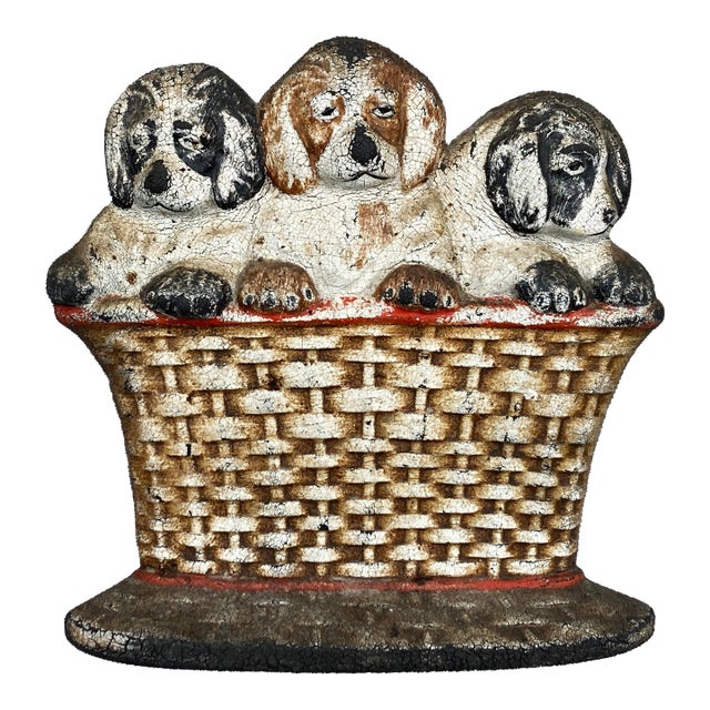 Vintage Hard Rubber Dog Doorstop For Sale