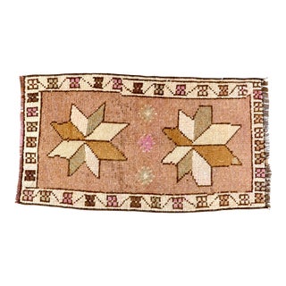 1960s Brown Turkish Modern Handmade Wool Rug For Sale