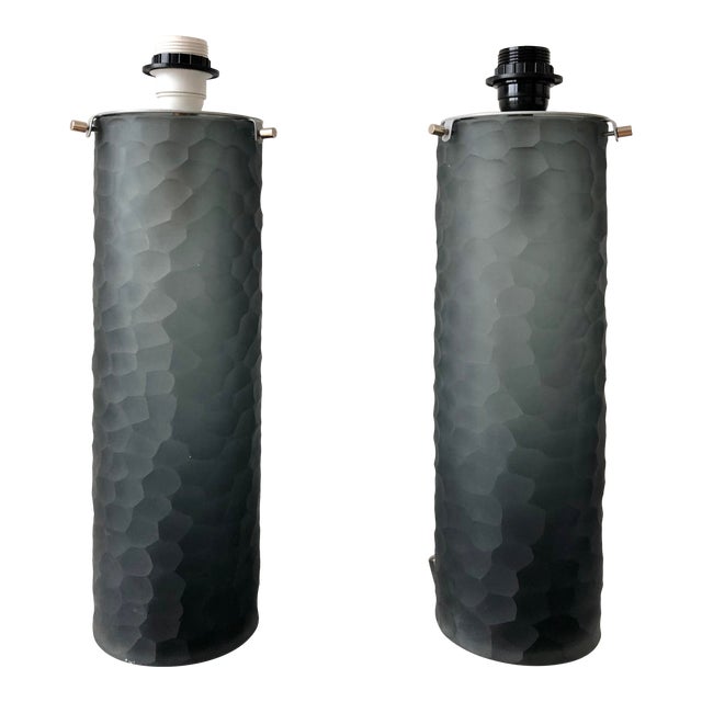 Vivarini Murano Glass Table Lamps - a Pair For Sale