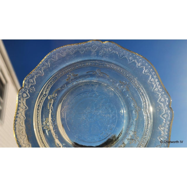 5 Art-Deco Federal Glass Co 1930s Depression Era Amber Spoke Patrician Bowls For Sale - Image 9 of 9