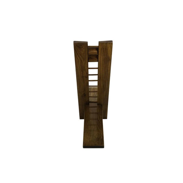 African Style Armchair in Elm by Marcel Ramond, 1980s For Sale - Image 4 of 10