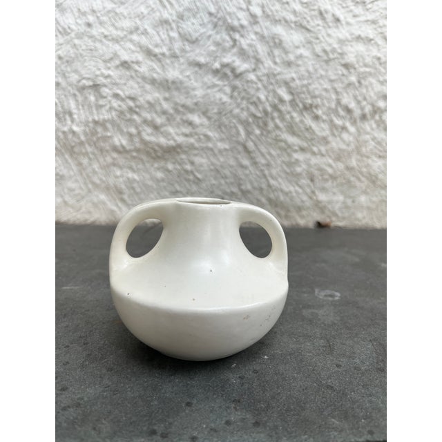 Vintage Camark Stangl Pottery Vases Art Deco Matte White 1930’s For Sale - Image 9 of 12