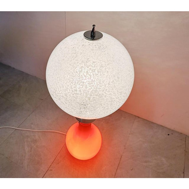 Orange Mid-Century Table Lamp from Mazzega, 1970s For Sale - Image 8 of 11