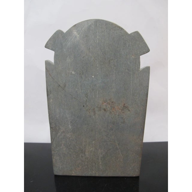Late 19th Century Seated Dharmachakra Mudra Buddha Carved Stone Sarnah Style Meditation Sculpture For Sale - Image 5 of 7