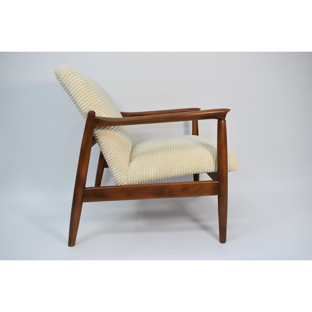 Vintage Armchair in Beige Cord by E. Homa, 1960s For Sale - Image 3 of 18