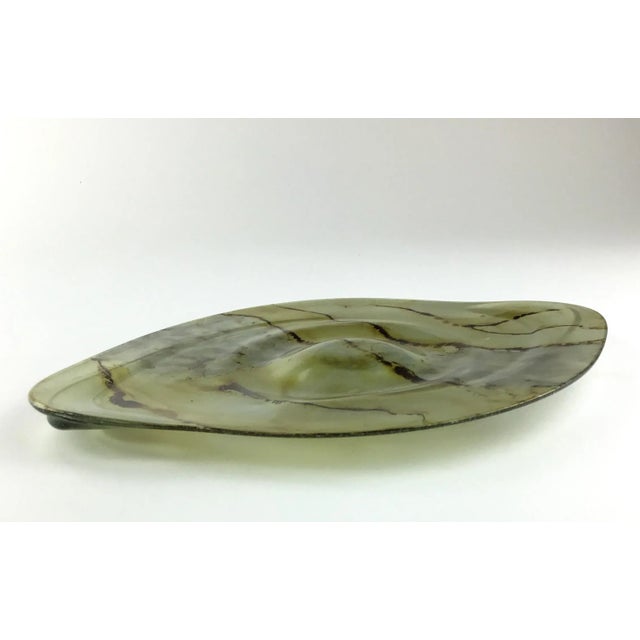 Artisan Abstract Glass Fruit Platter Plate Mexico For Sale - Image 4 of 13