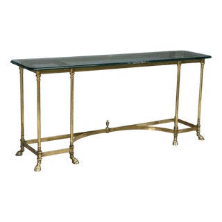 LaBarge, German Modern, Console Table, Brass, Glass, Germany, 1970s For Sale