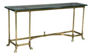 LaBarge, German Modern, Console Table, Brass, Glass, Germany, 1970s