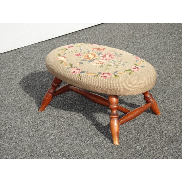 Gorgeous Footstool in Great Vintage Condition. Solid and Firm. Wear is usual for its age. Please see photos. Overall a...