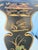 1970s Hollywood Regency Hand Painted Chinoiserie Black Birds Scene Queen Anne Side Arm Chairs-a Pair For Sale - Image 10 of 13