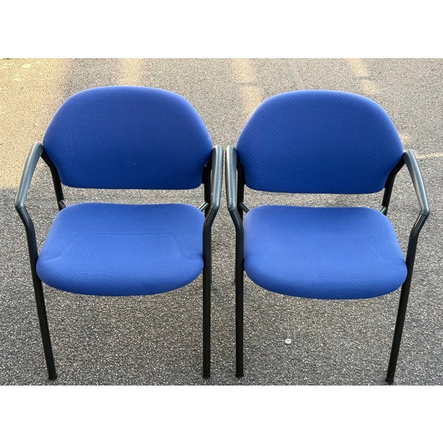 Black Blue Desk Chairs from Ahrend De Cirkel, 1970s, Set of 2 For Sale - Image 8 of 12