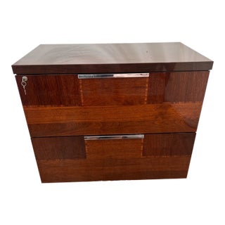Lateral File Cabinet by Alf Group, Two Locking Drawers, Modern Italian Style For Sale