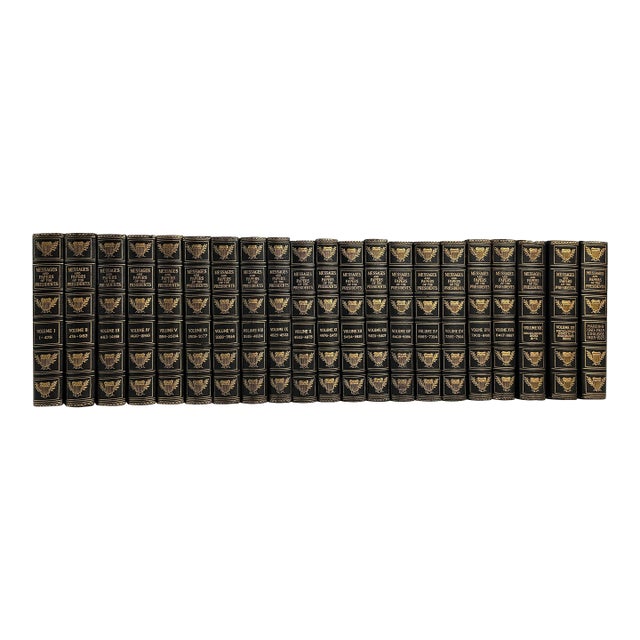 Late 19th Century Illustrated Black Leatherette Volume Set, James D. Richardson's a Compilation of the Messages and Papers of the Presidents-21 Books For Sale