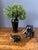Set of two vintage hand carved ebony elephant. Elephant mom with calf figurines. It is very rare to find them with the...