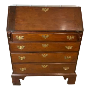 Cherry Chippendale Slant Front Desk