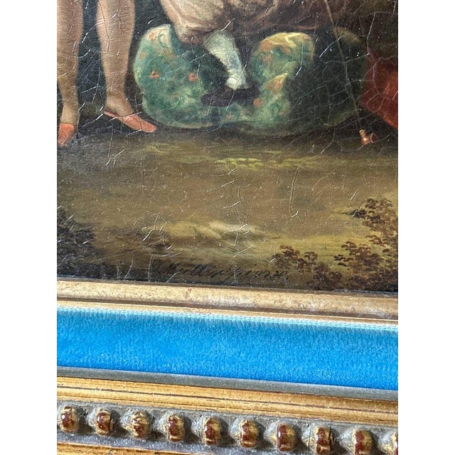 J. Muller, The Slave Market, 19th Century, Oil Painting on Copper Plate For Sale - Image 6 of 9