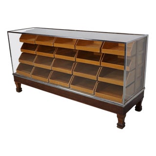 Vintage British Maple & Oak Haberdashery Cabinet, 1930s For Sale