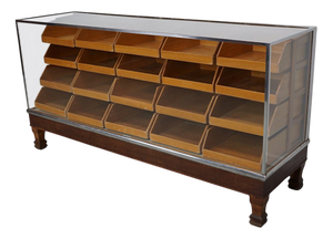 Vintage British Maple & Oak Haberdashery Cabinet, 1930s