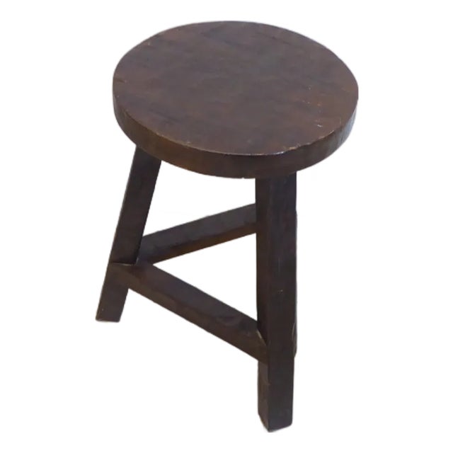 Vintage Rustic Stool For Sale