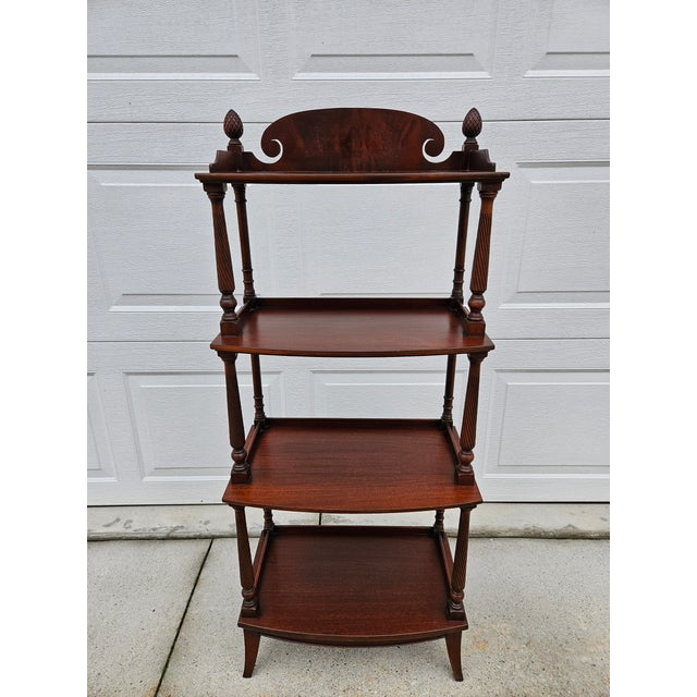 Mid 20th Century Mahogany Imperial Furniture Etagere -Large Shelves For Sale - Image 5 of 13