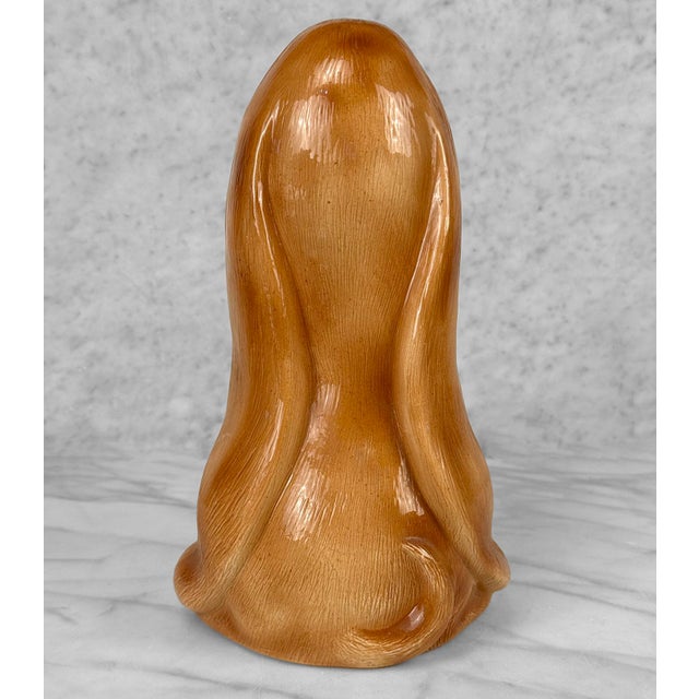 Mid-Century Sad Bloodhound Ceramic Sculpture 11" For Sale - Image 6 of 9