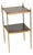 Vintage Brass and Leather Side Table, 1960s For Sale