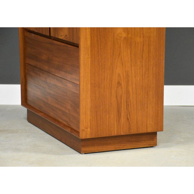 Wood Danish Modern Teak Armoire Dresser For Sale - Image 7 of 12