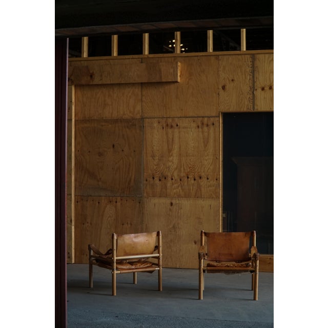 Arne Norell Sirocco Lounge Chairs in Leather & Ash by Arne Norell for Aneby Mobler, 1960s, Set of 2 For Sale - Image 4 of 18