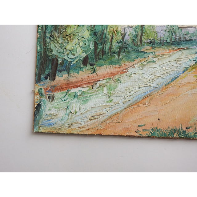 Mid 20th Century Mid 20th Century Impressionist River Landscape Painting For Sale - Image 5 of 7