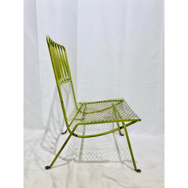 Modern Vintage Mid Century Outdoor Side Chair For Sale - Image 3 of 12