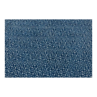 Blue Indigo Hand Woven Bohemian Cotton Flatweave Kilim Rug, Boho Blue Rug 9x12Ft. For Sale