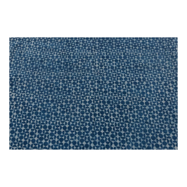 Blue Indigo Hand Woven Bohemian Cotton Flatweave Kilim Rug, Boho Blue Rug 9x12Ft. For Sale