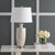 Modern Pattered Vase Table Lamp - White & Gold For Sale - Image 3 of 5