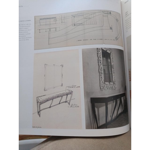 Ebonized Beech Console with Ivory Siena Marble Top attributed to Osvaldo Borsani, Italy, 1950s For Sale - Image 18 of 18