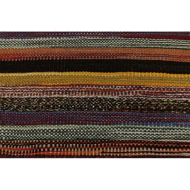 Handwoven Scandinavian Style Persian Kilim Rug 3’9″ X 5’1″ For Sale In Dallas - Image 6 of 13