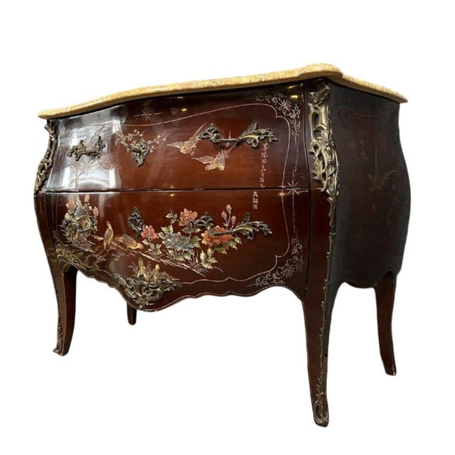 Curved Lacquered Commode, 1920s For Sale - Image 3 of 6