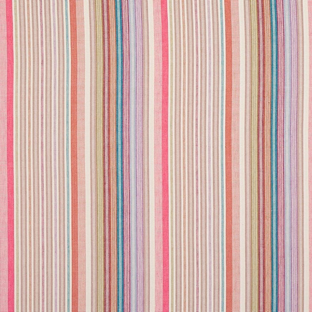 Schumacher Sample - Schumacher X A Rum Fellow Ripple Stripe Fabric in Macaroon For Sale - Image 4 of 4