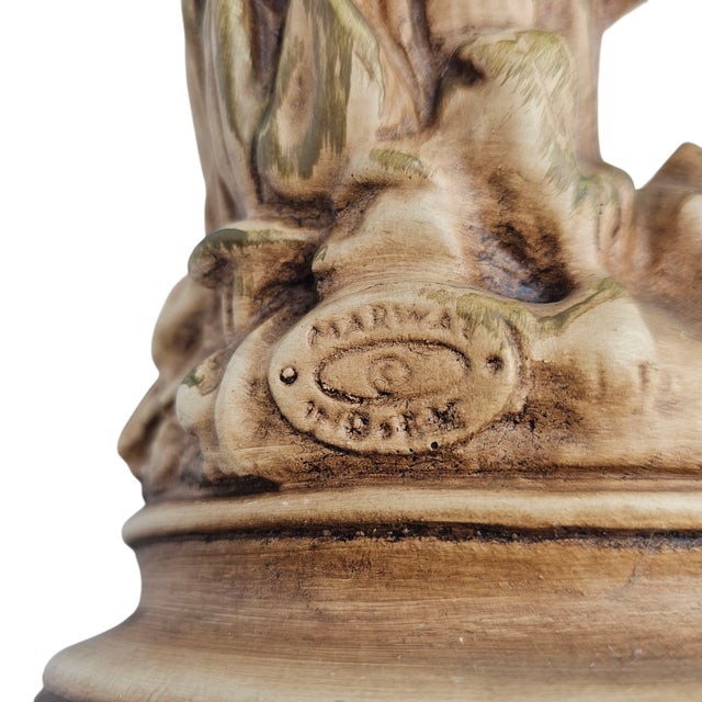 Le Ruisseau-Inspired Chalkware Statue of Girl by Alexander Backer Co. In the Style of Hippolyte Moreau For Sale - Image 12 of 14