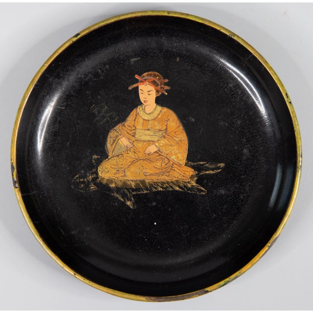 Late 19th Century Antique English Papier Mache Wine Coaster For Sale - Image 5 of 5