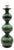 Large Space Age Table Lamp with Monumental 48cm Ceramic Base in Emerald Green from Kaiser Leuchten For Sale