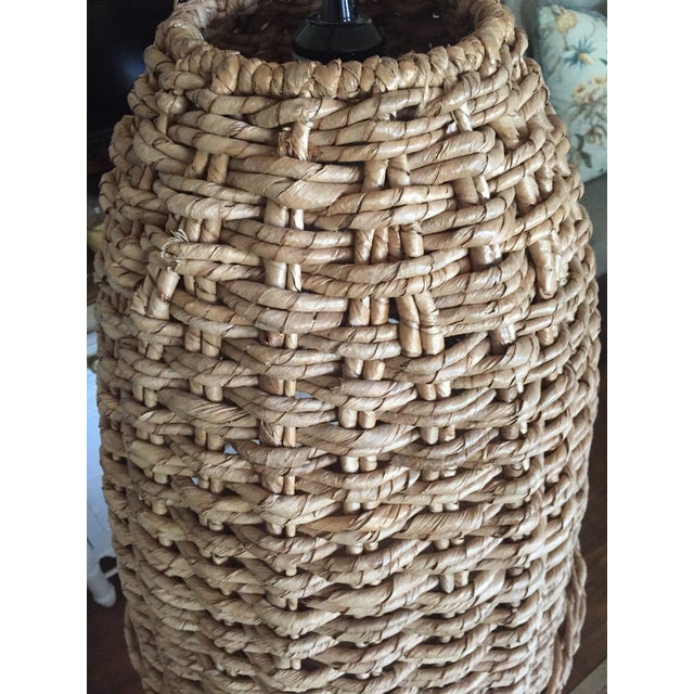 West Elm Natural Woven Seagrass Bell Pendant Light Fixture ...