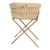 Mid 20th Century Metal Laundry Ironing Basket on Collapsible Frame Newer Homemade Yellow Liner For Sale