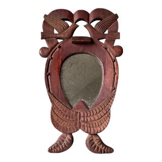 Late 19th Century Folk Art Courting Mirror For Sale