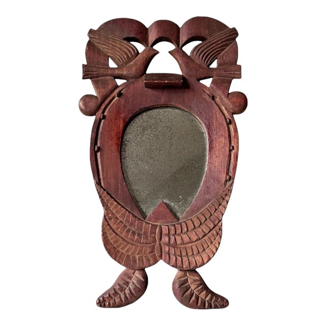 Late 19th Century Folk Art Courting Mirror For Sale
