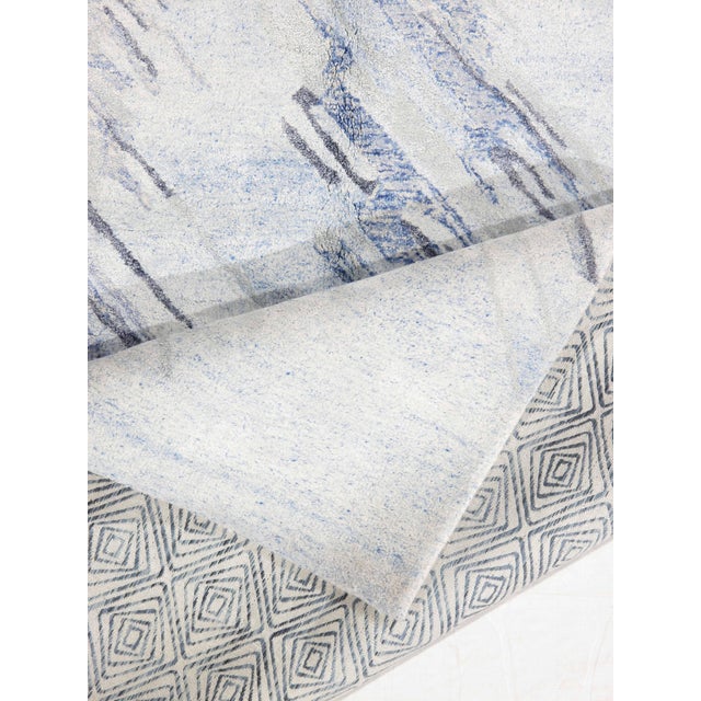 Hand-Knotted Modern Abstract Rug 5'5" X 7'10" For Sale - Image 4 of 4