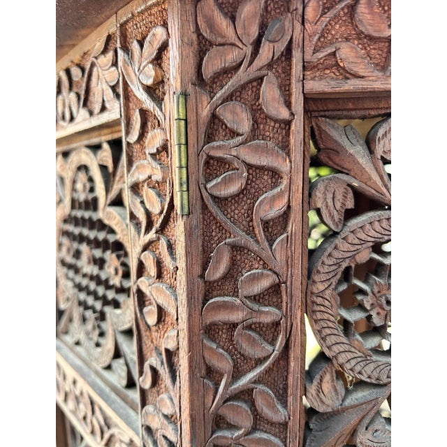 Brown Antique Hand Carved Moorish Style Octagon Side Table Tabouret For Sale - Image 8 of 12